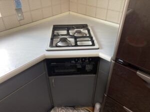 愛知キッチン取付け隊　コンパクト2口コンロの交換　施工前